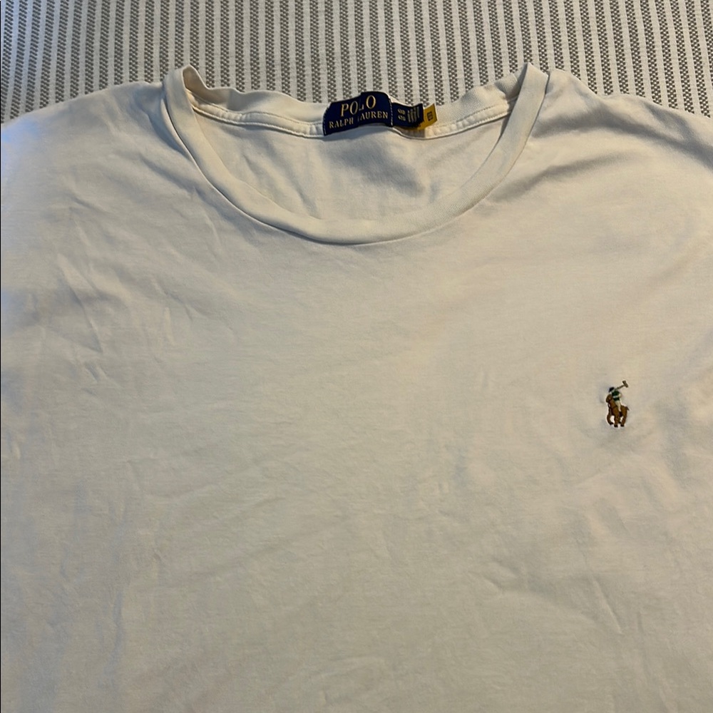 Like New Mens Polo Ralph Lauren Parchment Cream Ivory Short Sleeve Tee 4XB XXXXL